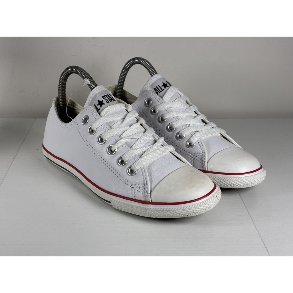 Size 6.5 - Converse Chuck Taylor All Star Slim Ox Low White Women Leather